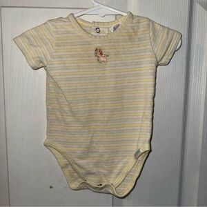 The Children's Place Yellow and White Striped Bodysuit